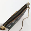 LOUIS VUITTON Multicolor Pochette Mila MM Pouch Black M60097 LV Auth 143169-6