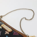 LOUIS VUITTON Multicolor Pochette Mila MM Pouch Black M60097 LV Auth 143169-8