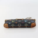 LOUIS VUITTON Multicolor Pochette Mila MM Pouch Black M60097 LV Auth 143169-9
