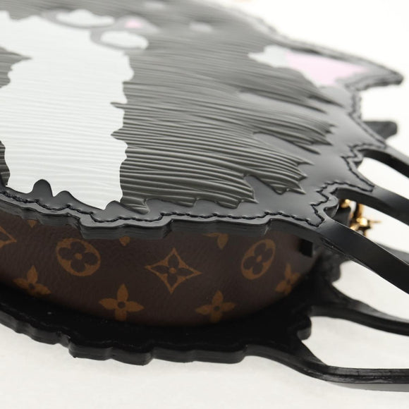 LOUIS VUITTON Epi Cat Face Pochette Shoulder Bag Gray LV Auth 143170M