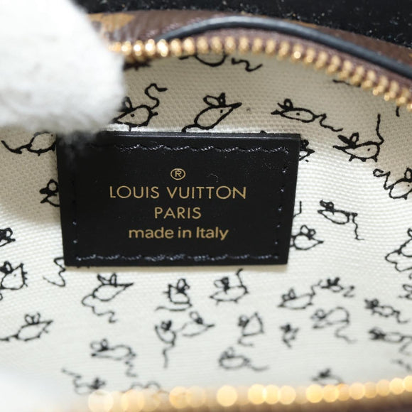 LOUIS VUITTON Epi Cat Face Pochette Shoulder Bag Gray LV Auth 143170M