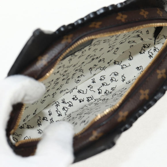 LOUIS VUITTON Epi Cat Face Pochette Shoulder Bag Gray LV Auth 143170M