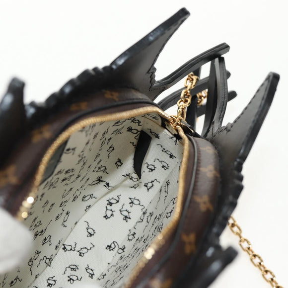 LOUIS VUITTON Epi Cat Face Pochette Shoulder Bag Gray LV Auth 143170M