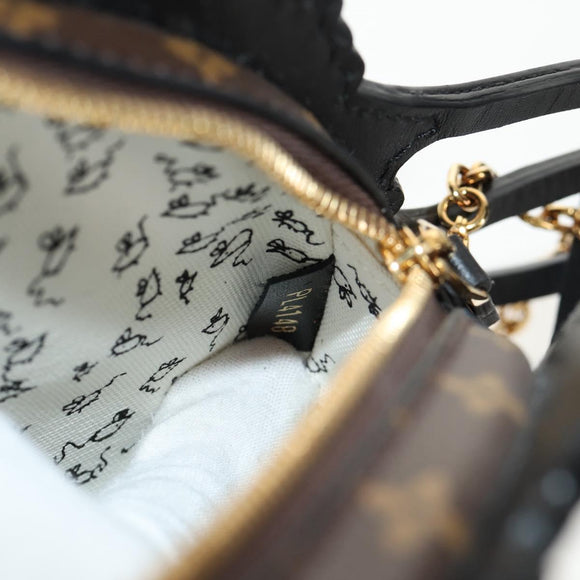 LOUIS VUITTON Epi Cat Face Pochette Shoulder Bag Gray LV Auth 143170M