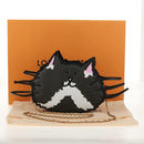 LOUIS VUITTON Epi Cat Face Pochette Shoulder Bag Gray LV Auth 143170SAM-12