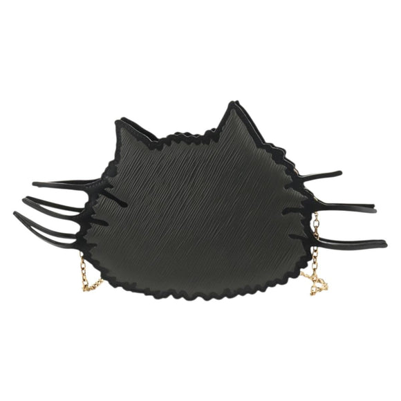 LOUIS VUITTON Epi Cat Face Pochette Shoulder Bag Gray LV Auth 143170M