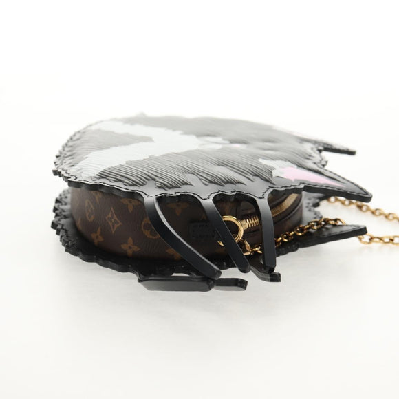 LOUIS VUITTON Epi Cat Face Pochette Shoulder Bag Gray LV Auth 143170M