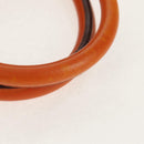 HERMES Shoulder Birkin Hand Bag Leather Orange Silver Auth 143171V-8