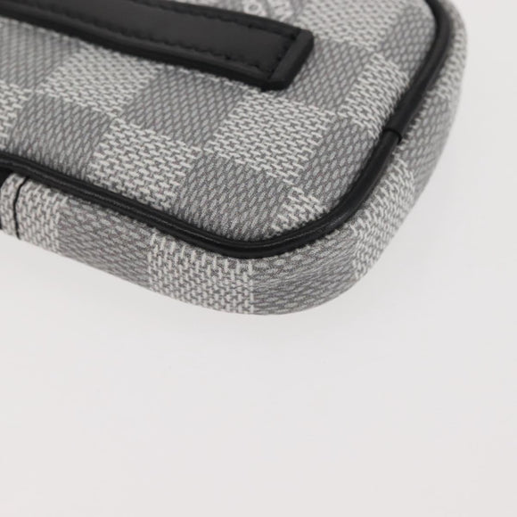 LOUIS VUITTON Damier Graffiti 3D Modular Pouch Gray N60447 LV Auth 143172
