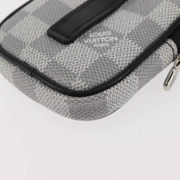 LOUIS VUITTON Damier Graffiti 3D Modular Pouch Gray N60447 LV Auth 143172