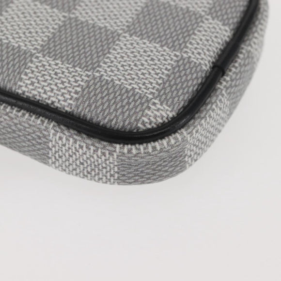 LOUIS VUITTON Damier Graffiti 3D Modular Pouch Gray N60447 LV Auth 143172