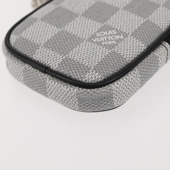LOUIS VUITTON Damier Graffiti 3D Modular Pouch Gray N60447 LV Auth 143172
