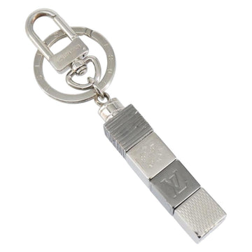 LOUIS VUITTON Porte Cles Cube Charm metal Silver M67142 LV Auth 143174V