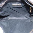 BOTTEGA VENETA INTRECCIATO Shoulder Bag Leather Black Gold Auth 143195-11