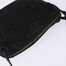 BOTTEGA VENETA INTRECCIATO Shoulder Bag Leather Black Gold Auth 143195-6