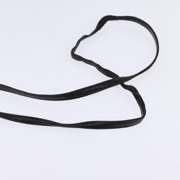 BOTTEGA VENETA INTRECCIATO Shoulder Bag Leather Black Gold Auth 143195