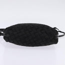 BOTTEGA VENETA INTRECCIATO Shoulder Bag Leather Black Gold Auth 143195-5
