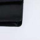 GIVENCHY Hand Bag Leather 2way Black Gold Auth 143196-15