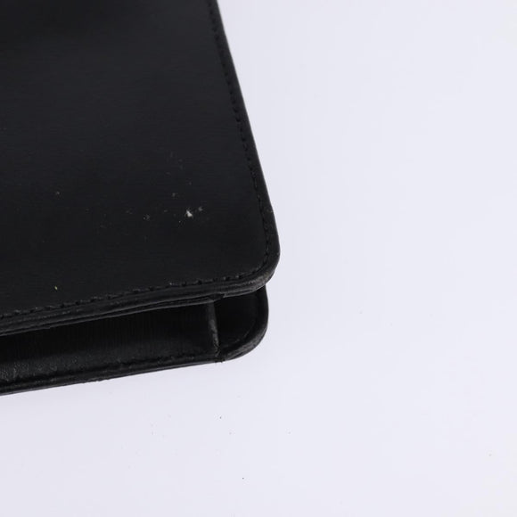 GIVENCHY Hand Bag Leather 2way Black Gold Auth 143196