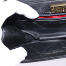 GIVENCHY Hand Bag Leather 2way Black Gold Auth 143196-21