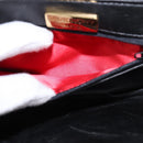 GIVENCHY Hand Bag Leather 2way Black Gold Auth 143196-22