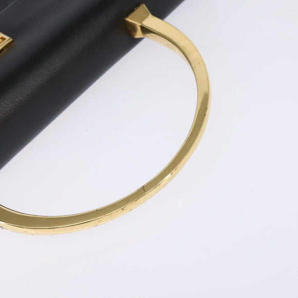 GIVENCHY Hand Bag Leather 2way Black Gold Auth 143196