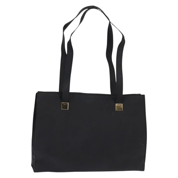 CELINE Tote Bag Leather Black Gold Auth 143197