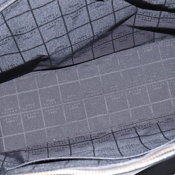 CELINE Tote Bag Leather Black Gold Auth 143197