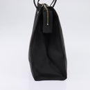 CELINE Tote Bag Leather Black Gold Auth 143197-5