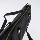 CELINE Tote Bag Leather Black Gold Auth 143197-6