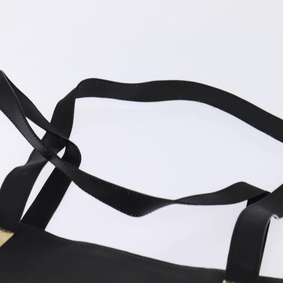 CELINE Tote Bag Leather Black Gold Auth 143197