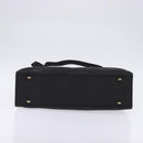 CELINE Tote Bag Leather Black Gold Auth 143197-9