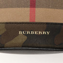 BURBERRY Nova Check Tote Bag Canvas Beige Gold Auth 143198-17