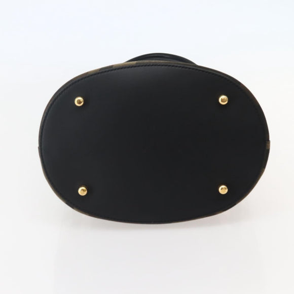 BURBERRY Nova Check Tote Bag Canvas Beige Gold Auth 143198