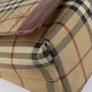 BURBERRY Nova Check Shoulder Bag PVC Beige Auth 143199-14