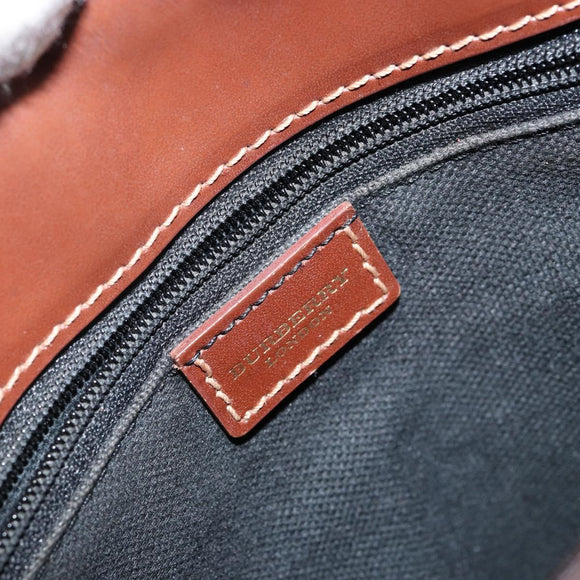 BURBERRY Nova Check Shoulder Bag PVC Beige Auth 143199