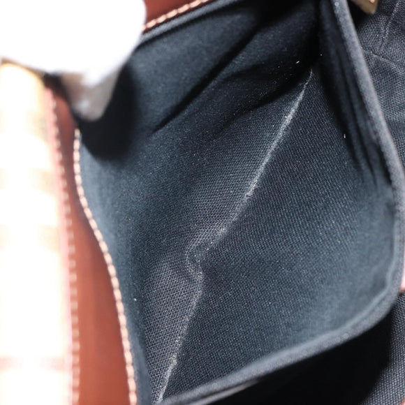 BURBERRY Nova Check Shoulder Bag PVC Beige Auth 143199