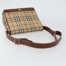 BURBERRY Nova Check Shoulder Bag PVC Beige Auth 143199-7
