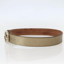 GUCCI GG Implementation Interlocking Belt 37"" Gold 114876 Auth 143201-4