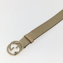 GUCCI GG Implementation Interlocking Belt 37"" Gold 114876 Auth 143201-5