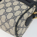 GUCCI GG Supreme Sherry Line Shoulder Bag PVC Navy Gold 68 02 004 Auth 143204-10