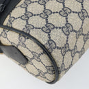 GUCCI GG Supreme Sherry Line Shoulder Bag PVC Navy Gold 68 02 004 Auth 143204-11