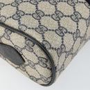 GUCCI GG Supreme Sherry Line Shoulder Bag PVC Navy Gold 68 02 004 Auth 143204-13