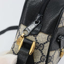 GUCCI GG Supreme Sherry Line Shoulder Bag PVC Navy Gold 68 02 004 Auth 143204-15