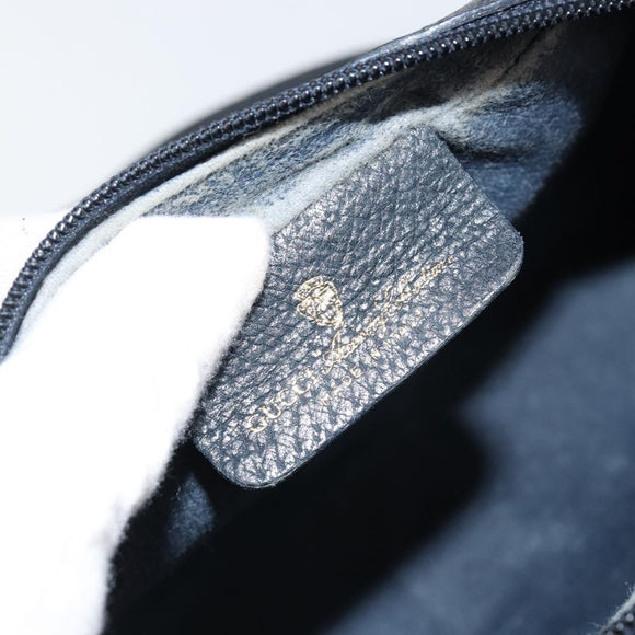 GUCCI GG Supreme Sherry Line Shoulder Bag PVC Navy Gold 68 02 004 Auth 143204