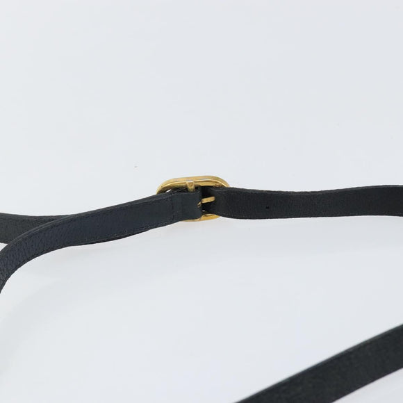 GUCCI GG Supreme Sherry Line Shoulder Bag PVC Navy Gold 68 02 004 Auth 143204