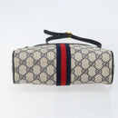 GUCCI GG Supreme Sherry Line Shoulder Bag PVC Navy Gold 68 02 004 Auth 143204-9