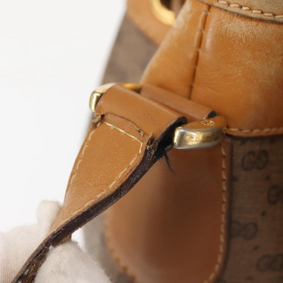 GUCCI Micro GG Supreme Shoulder Bag PVC Beige Gold 001 165 0937 Auth 143205