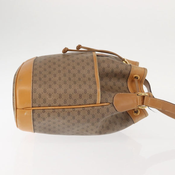 GUCCI Micro GG Supreme Shoulder Bag PVC Beige Gold 001 165 0937 Auth 143205