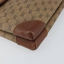 GUCCI Micro GG Supreme Shoulder Bag PVC Beige Gold Auth 143206-14